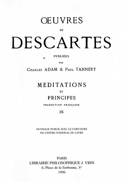 Descartes, Meditations