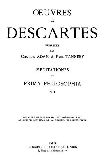 Descartes, Meditationes