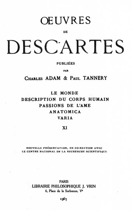 Descartes, Passions