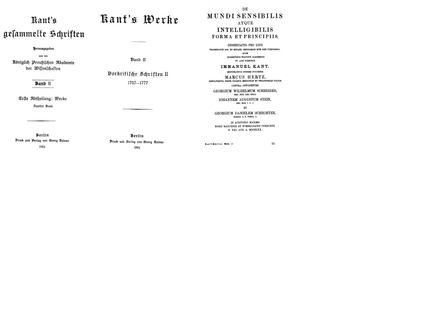 Kant, Dissertatio