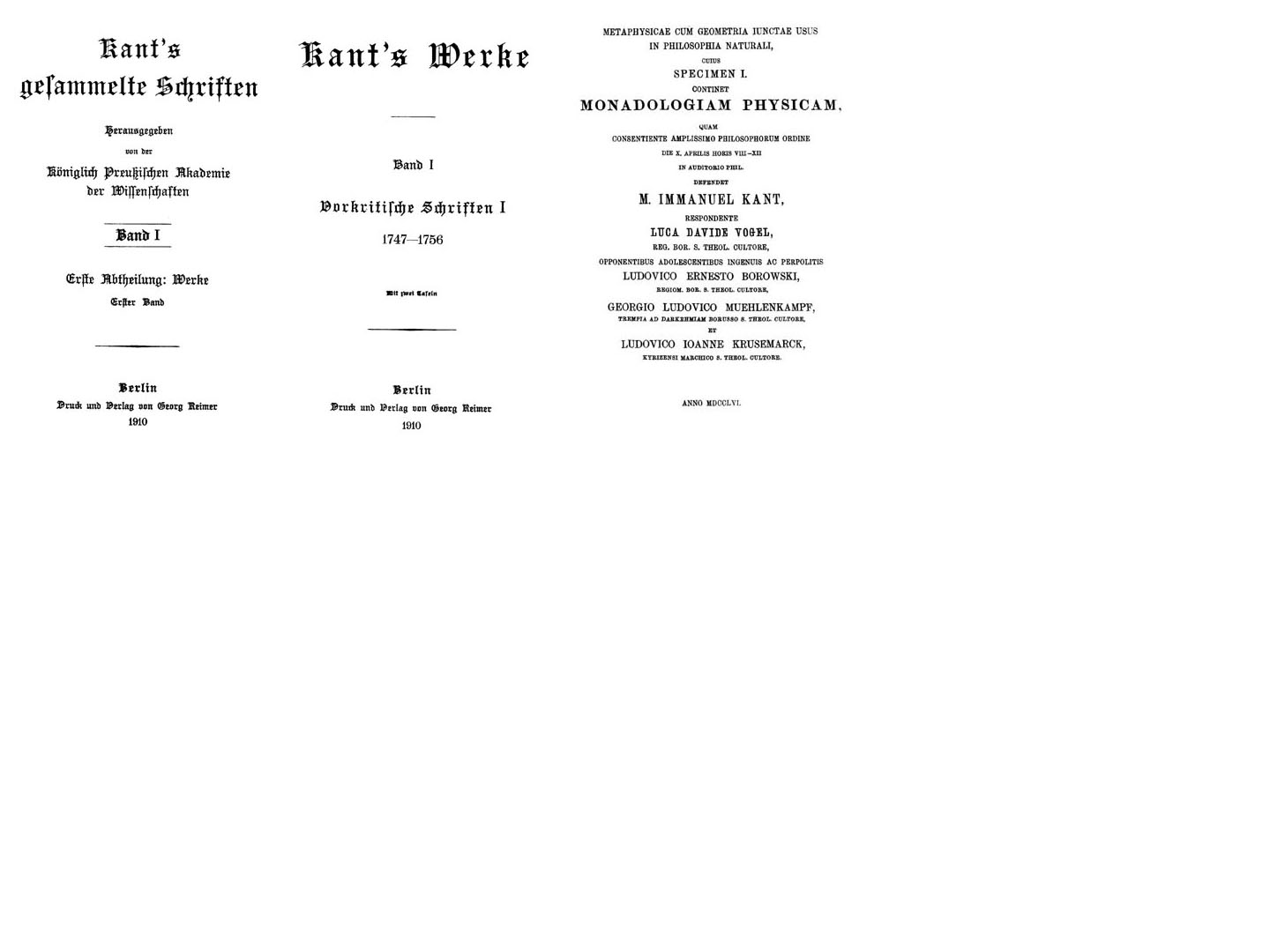 Kant, Monadologia physica