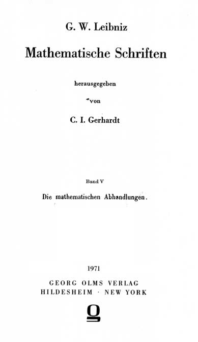 Leibniz, De geometria