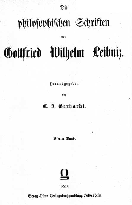 Leibniz, Meditationes de cognitione