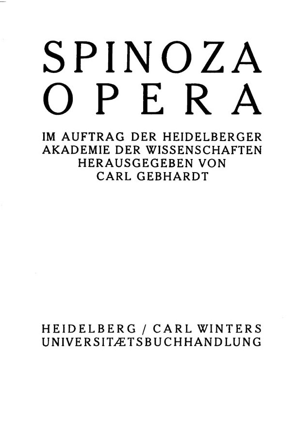 Spinoza, Ethica