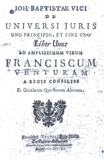 Vico, De universi iuris