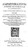 Frontespizio dell’Amphitheatrum (edizione lionese del 1615).