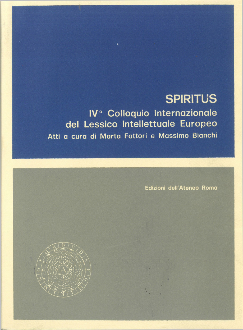Spiritus - copertina volume
