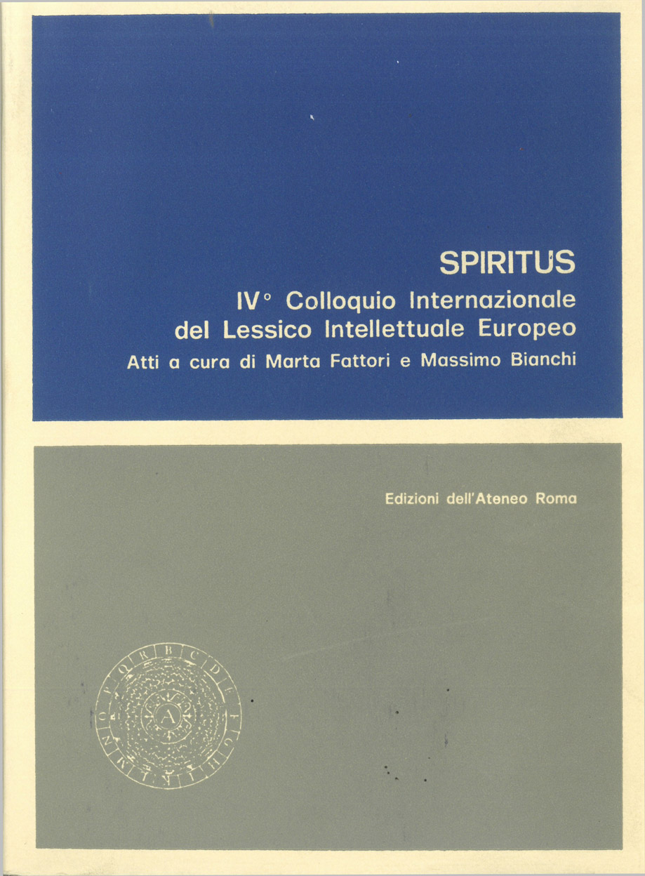 Spiritus - copertina volume