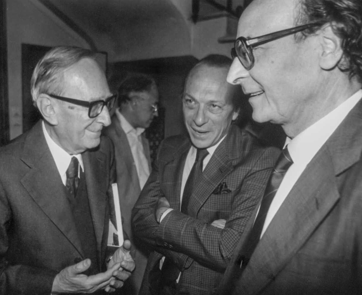 (da sinistra: Eugenio Garin, Manfredi Nicoletti, Tullio Gregory)