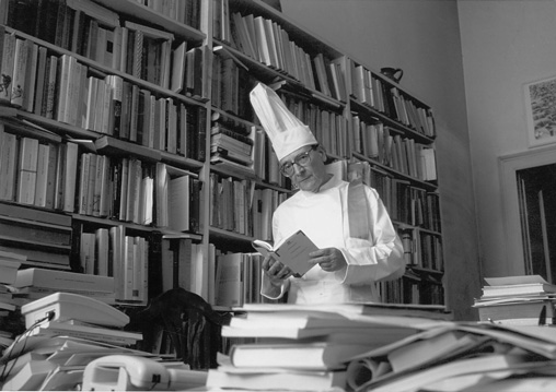 Roma, 1999. Chef tra i libri di casa